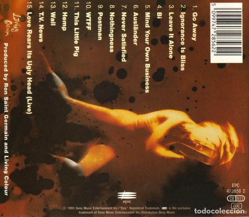 CDs de m&uacute;sica: LIVING COLOUR. STAIN. CD. - Foto 2
