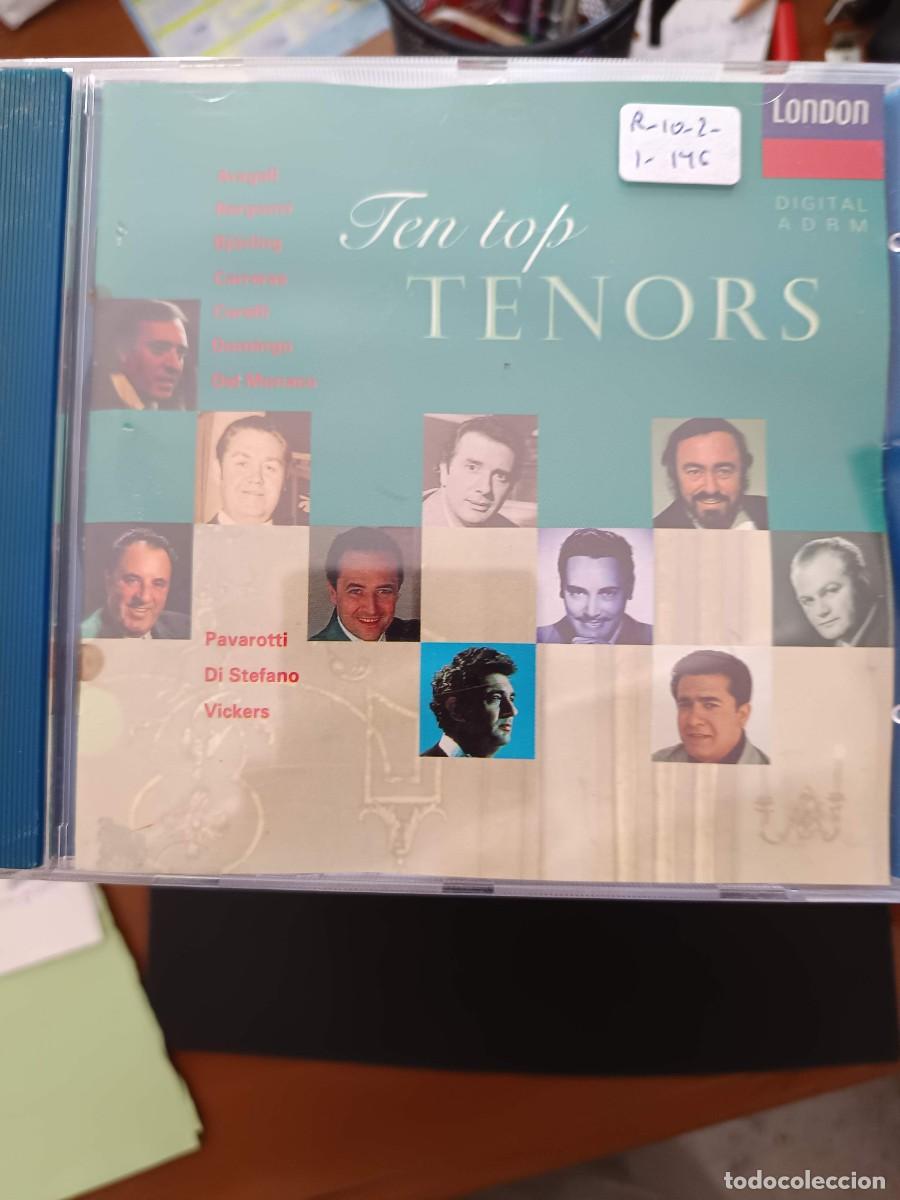 CDs de m&uacute;sica: TEN TOP TENORS: PAVAROTTI, DI STEFANO, VICKERS, DEL M&Oacute;NACO, ARAGALL, PL&Aacute;CIDO DOMINGO, BJ&Ouml;RLING, CARR