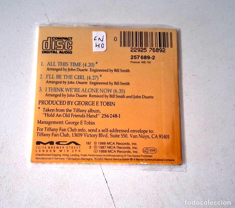 CDs de m&uacute;sica: TIFFANY &rdquo;ALL THIS TIME&rdquo; CD SINGLE 3 TRACKS MINI CD COMO NUEVO - Foto 2