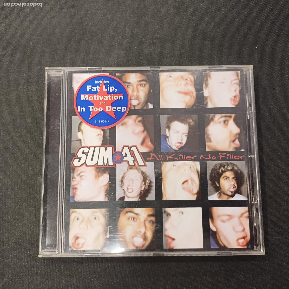 CDs de m&uacute;sica: SUM 41/ALL KILLER NO FILLER/CD PUNK.