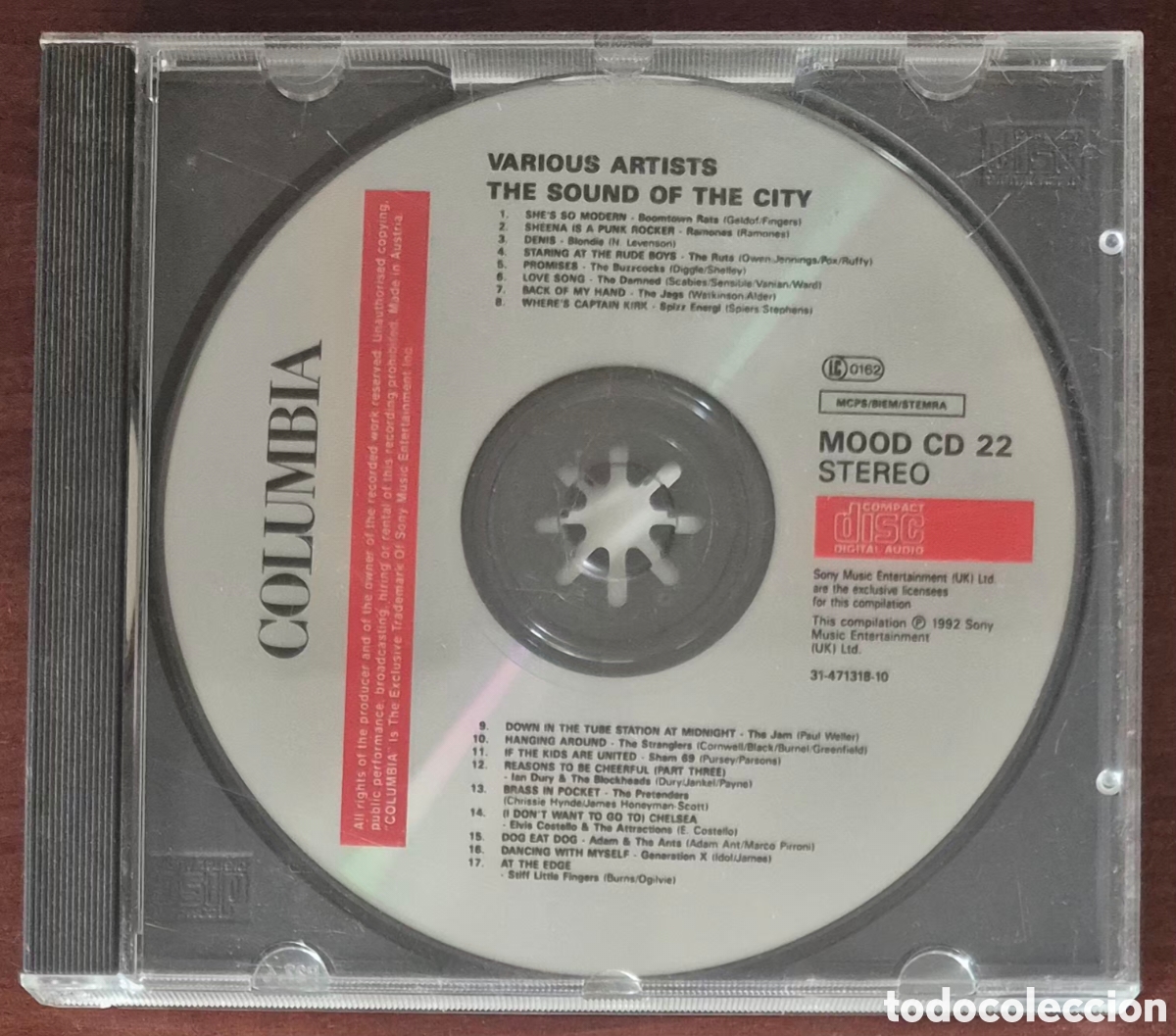CDs de m&uacute;sica: CD - VARIOS - THE SOUND OF THE CITY - 1992