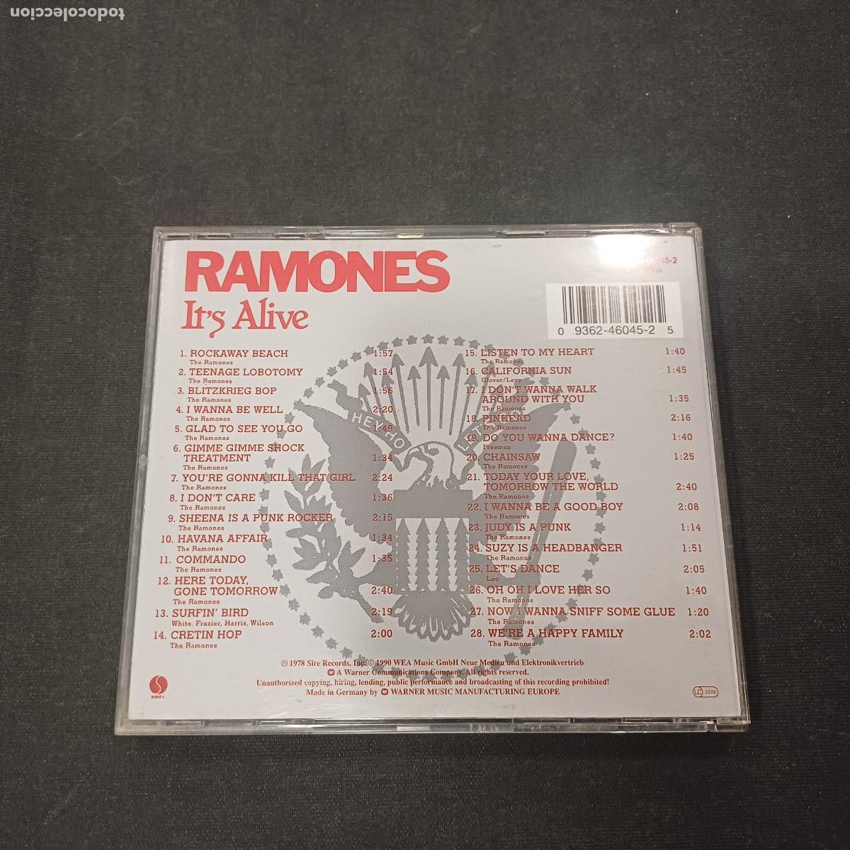 CDs de m&uacute;sica: RAMONES/ITS ALIVE/CD PUNK. - Foto 3
