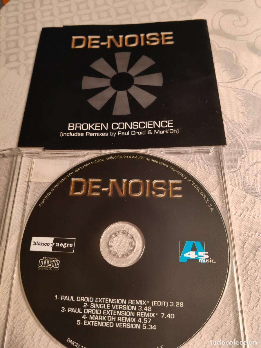 CDs de m&uacute;sica: RAR SINGLE CD. DE-NOISE. BROKEN CONSCIENCE. 5 TRACKS. MADE IN SPAIN