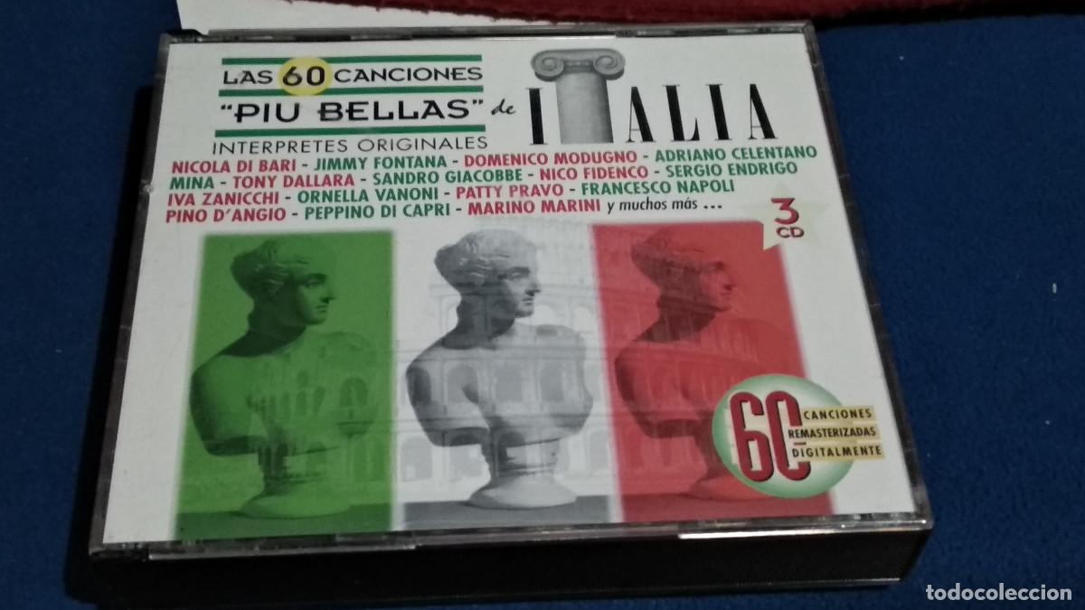 CDs de m&uacute;sica: LAS 60 CANCIONES PIU BELLAS DE ITALIA-NICOLA DI BARI + JIMMY FONTANA + ADRIANO CELENTANO +