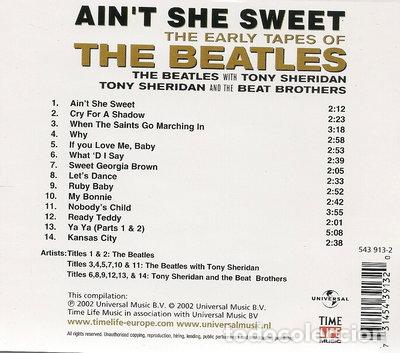 CDs de m&uacute;sica: Ain't She Sweet: The Early Tapes of The Beatles- 0731454391320