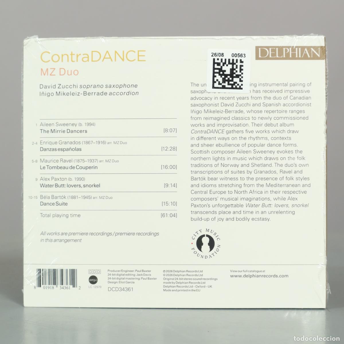 CDs de m&uacute;sica: CD. ContraDANCE - MZ Duo . PRECINTADO - Foto 2