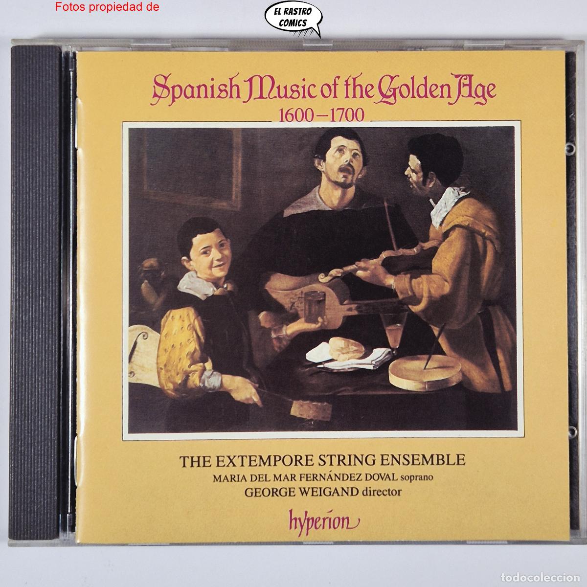 CDs de m&uacute;sica: Spanish Music Of The Golden Age 1600&ndash;1700, The Extempore String Ensemble, CD 1989, excelente estado