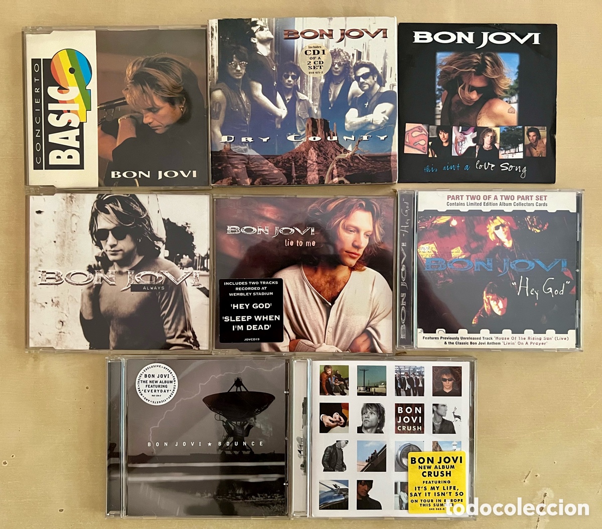 CDs de m&uacute;sica: BON JOVI Lote 8 CDs Oficiales