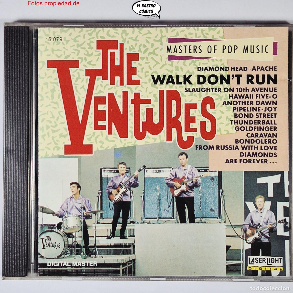 CDs de m&uacute;sica: The Ventures, Walk don't run, Apache, Diamond head, Goldfinger...Masters of Pop Music, CD, Rock Surf