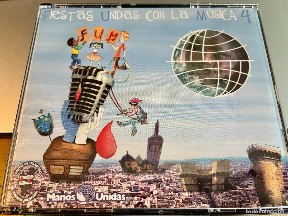 CDs de m&uacute;sica: FIESTAS UNIDAS CON LA MUSICA 4 (3xCD, MANOS UNIDAS, 2004)
