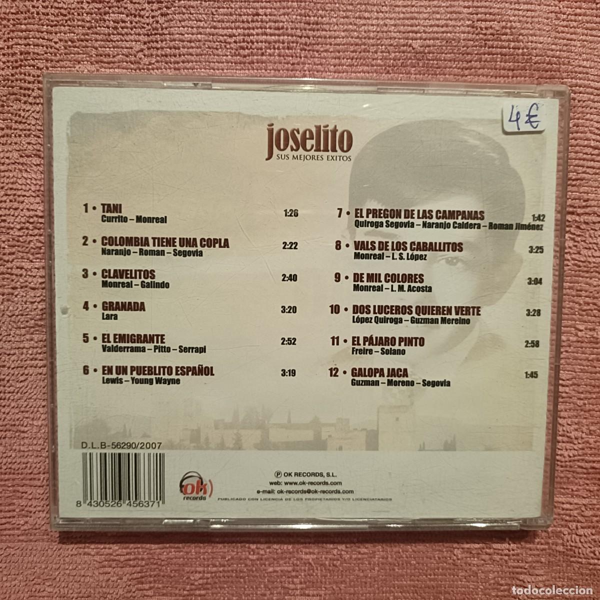 CDs de m&uacute;sica: Joselito - Sus Mejores &Eacute;xitos - CD. - Foto 2