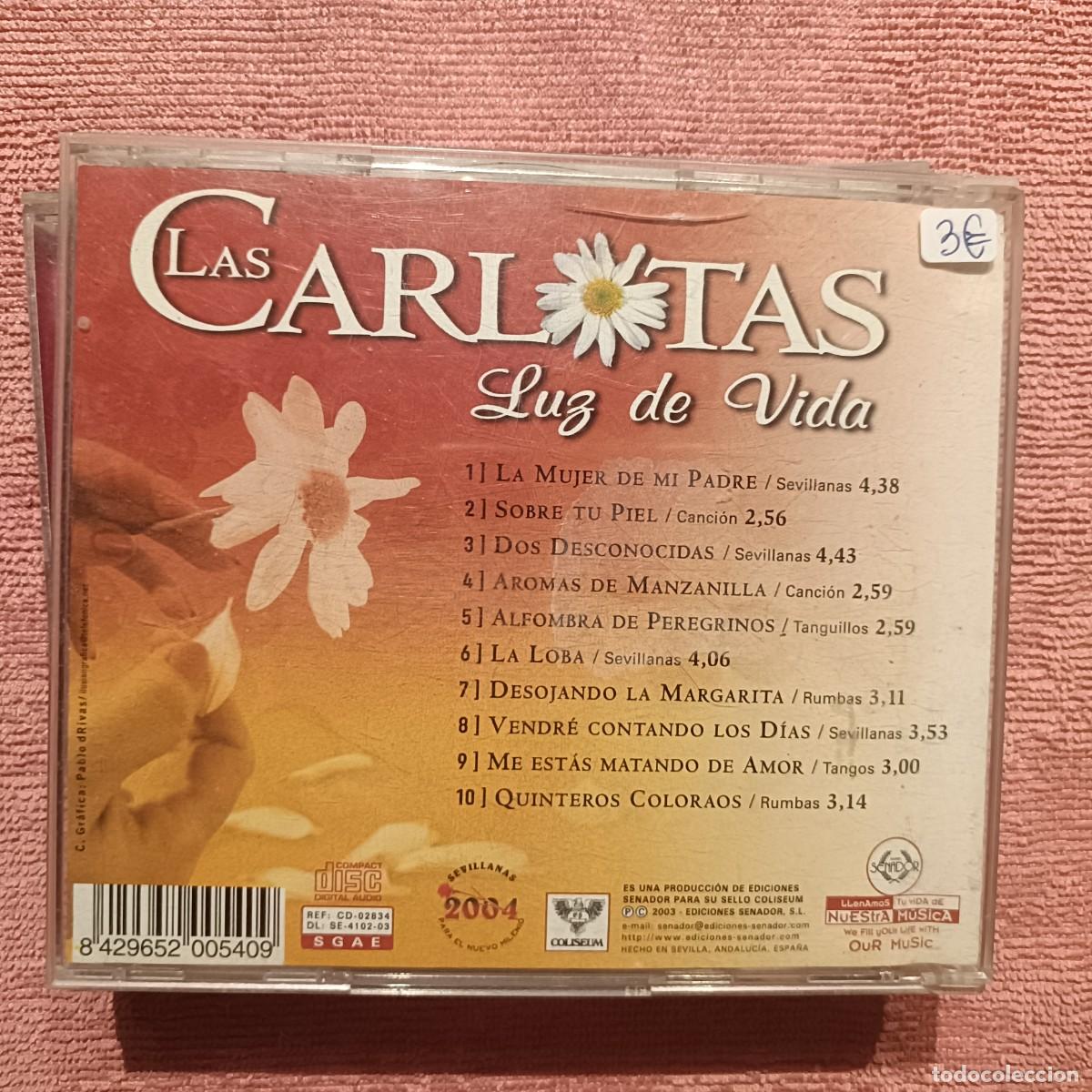 CDs de m&uacute;sica: Las Carlotas - Luz de vida - CD. - Foto 2