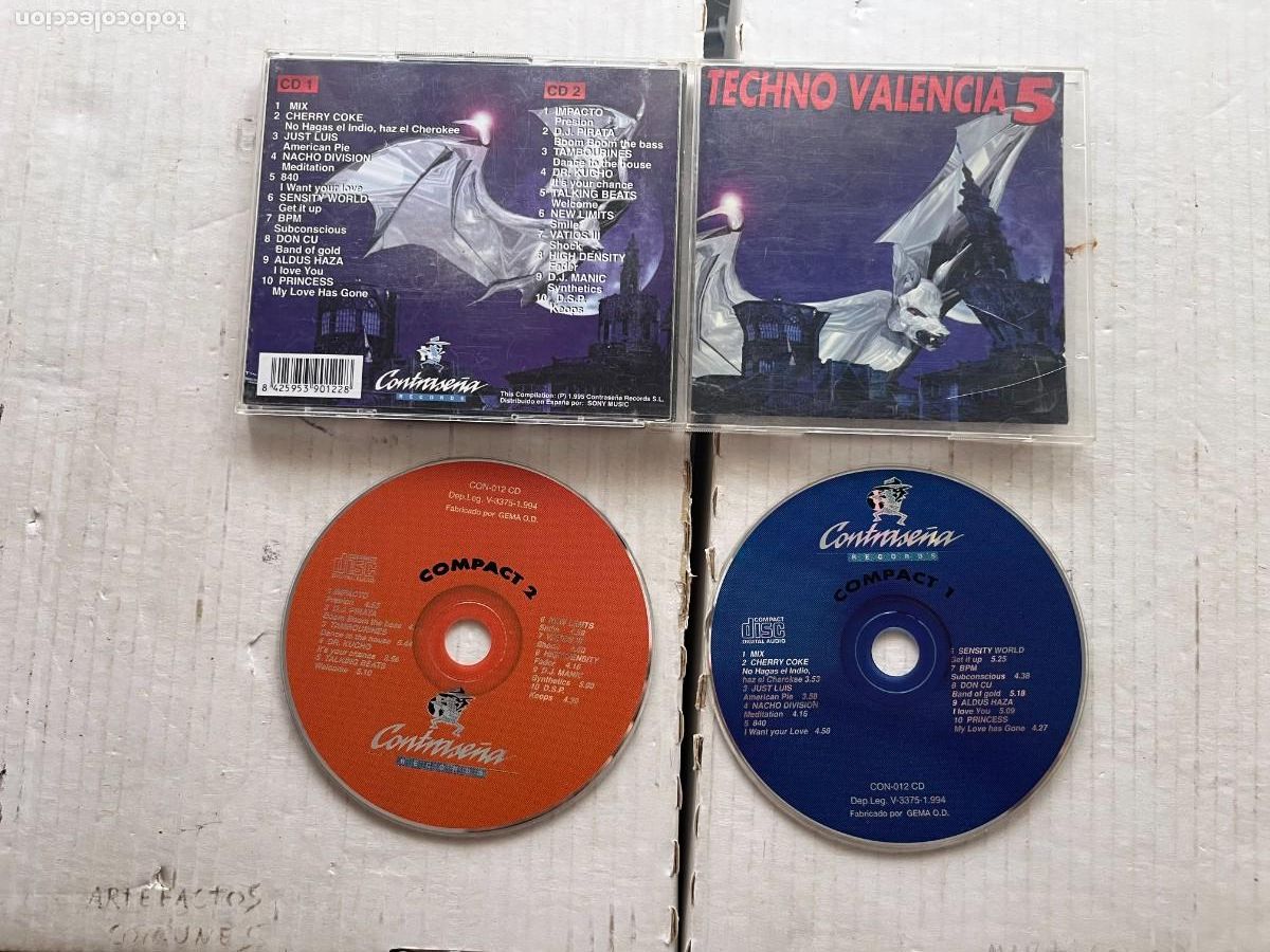 CDs de m&uacute;sica: TECHNO VALENCIA 5- 2 CDS - CD MUSICA KREATEN