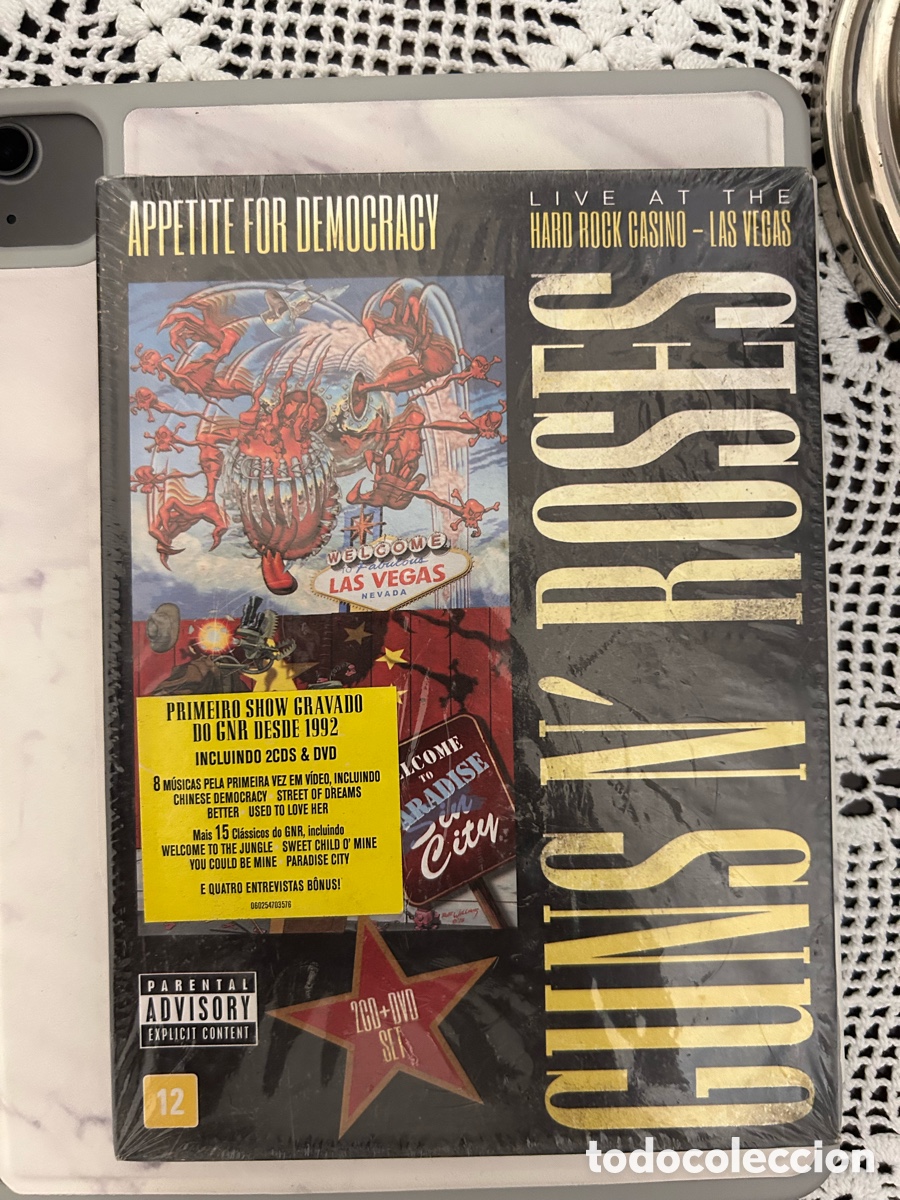 CDs de m&uacute;sica: 2CD + 1DVD GUNS N' ROSES APPETITE FOR DEMOCRACY ,ROCK CASINO LAS VEGAS