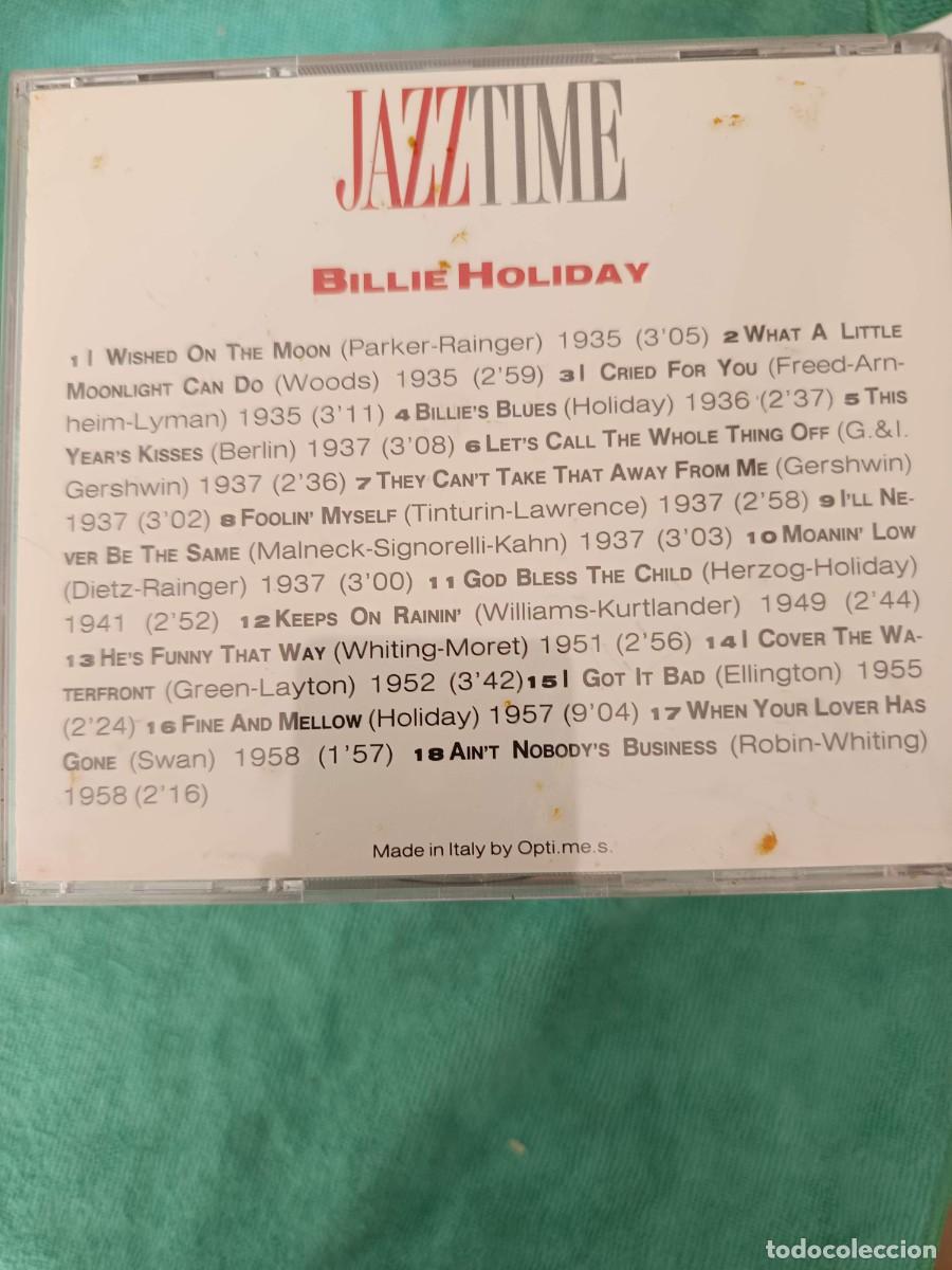 CDs de m&uacute;sica: BILLIE HOLIDAY. JAZZ TIME - Foto 2