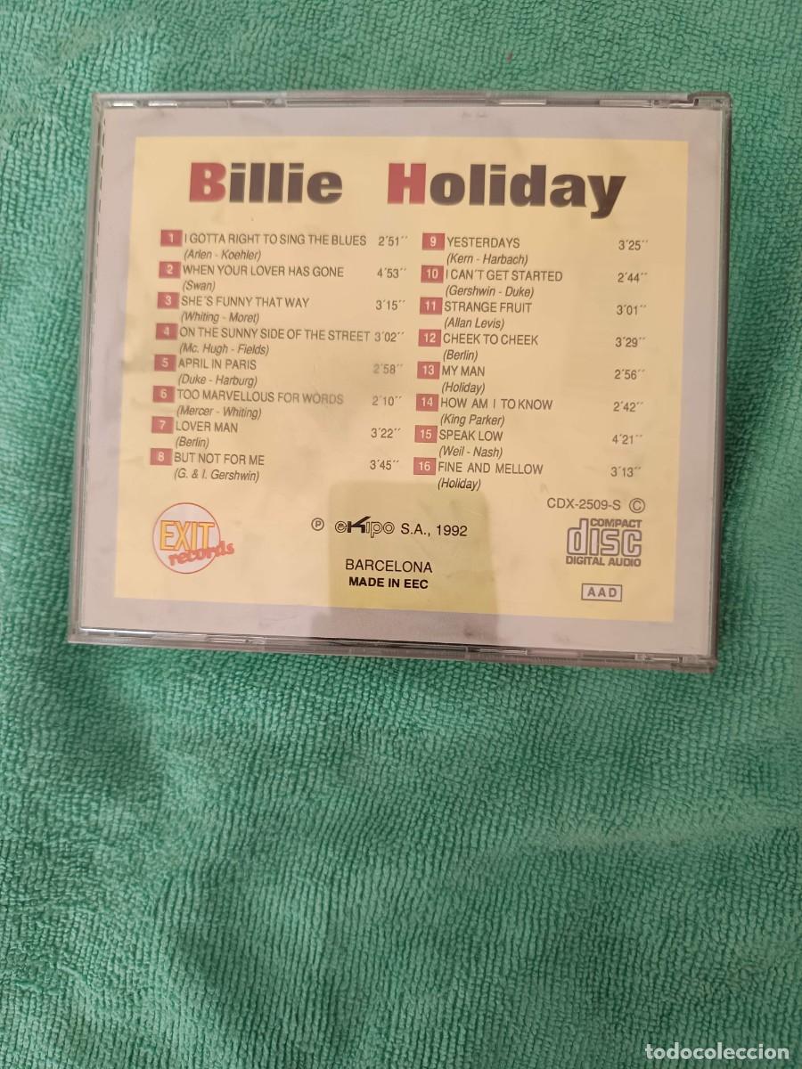 CDs de m&uacute;sica: BILLIE HOLIDAY. (EXIT RECORDS) - Foto 2