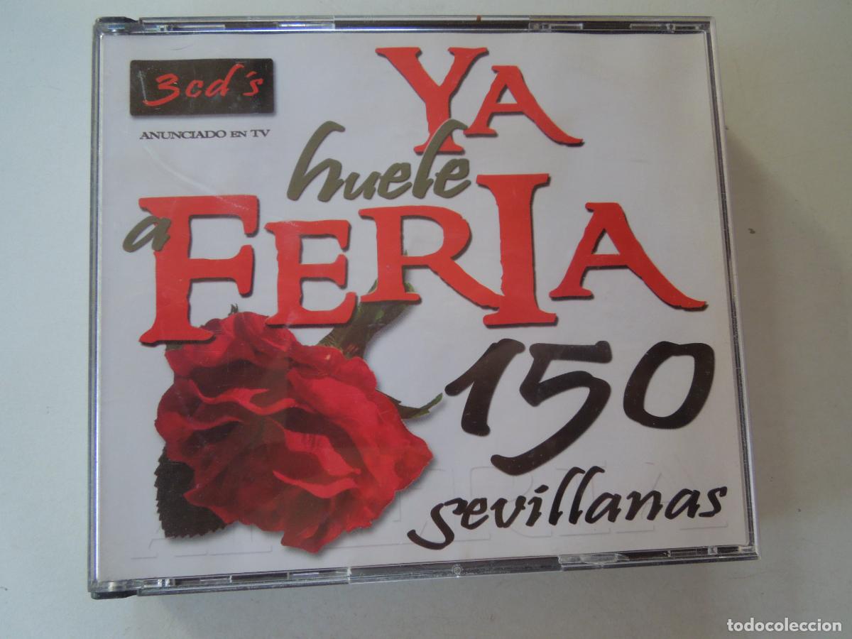 CDs de m&uacute;sica: YA HUELE A FERIA - 150 SEVILLANAS - 3CD,S ALBUM BOX