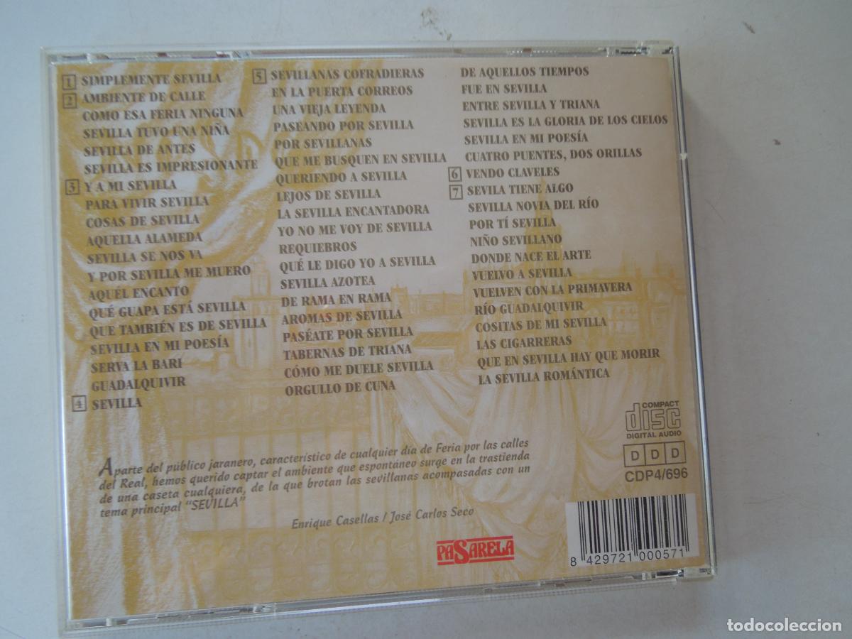 CDs de m&uacute;sica: SEVILLA , AL COMP&Aacute;S DE MI CASETA - PASARELA - CD - Foto 3