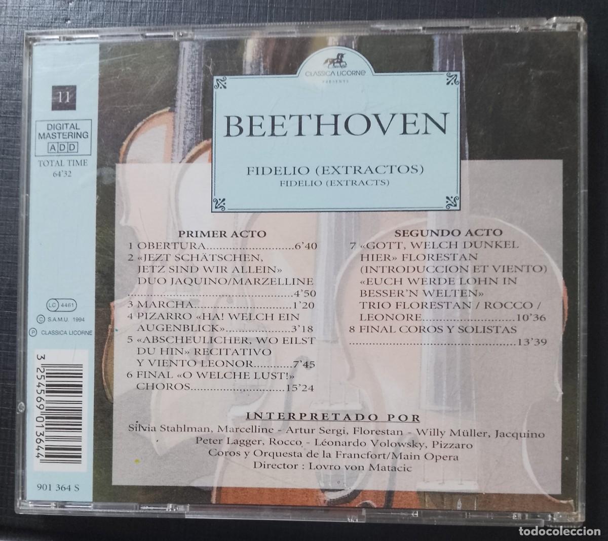CDs de m&uacute;sica: CD - BEETHOVEN - FIDELIS, EXTRACTOS - Foto 2