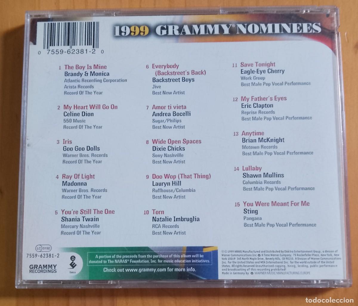 CDs de m&uacute;sica: CD - 1999, GRAMMY NOMINEES - Foto 2
