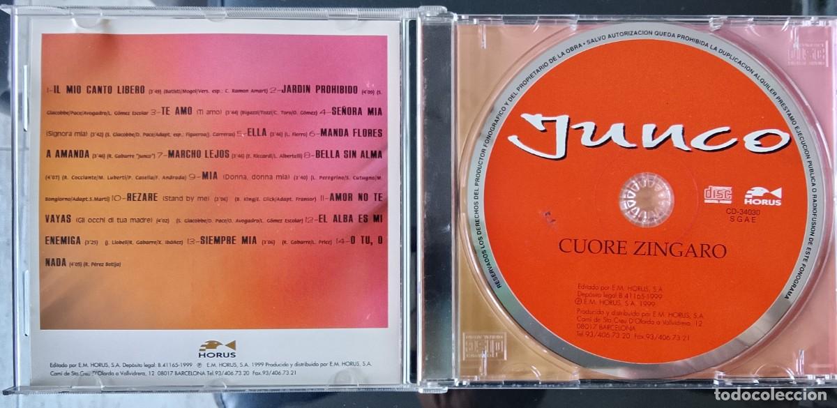 CDs de m&uacute;sica: Junco. Cuore z&iacute;ngaro (Coraz&oacute;n gitano). CD. - Foto 3