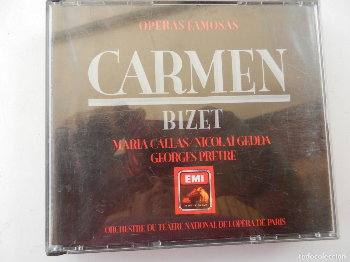 CDs de m&uacute;sica: CARMEN - BIZET - MARIA CALLAS - NICOLAI GEDDA - GEORGES PRETRE - -3 CD,S