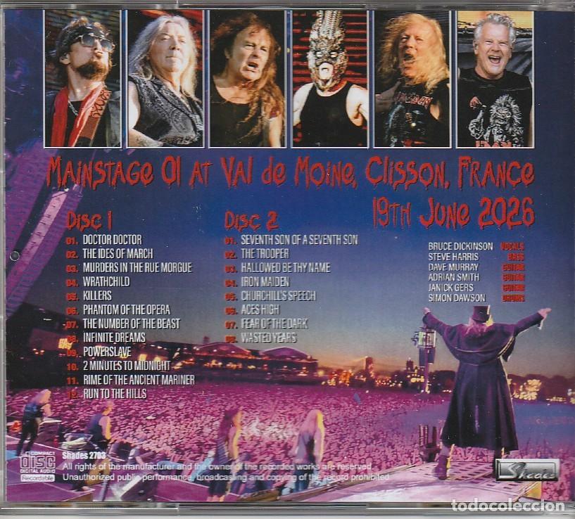 CDs de m&uacute;sica: 2 CDs - IRON MAIDEN - Live Hellfest 2026 - Foto 2