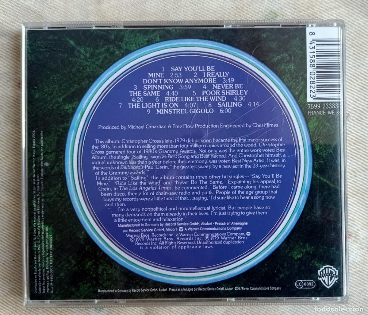 CDs de m&uacute;sica: CHRISTOPHER CROSS.CD.1979.EL PAIS.LOS DISCOS DE TU VIDA. - Foto 3