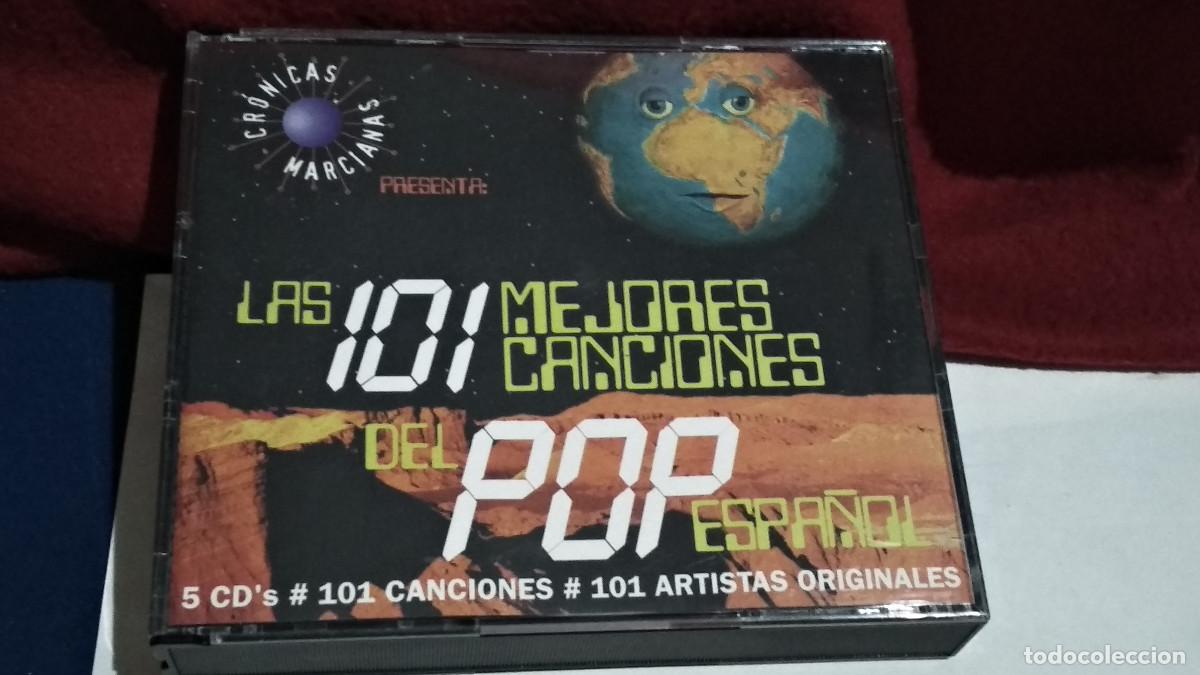 CDs de m&uacute;sica: Las 101 Mejores Canciones Del Pop Espa&ntilde;ol - 5 X CD - 1998 DRO: ALASKA, TEQUILA, HOMBRES G, LOQUILLO.
