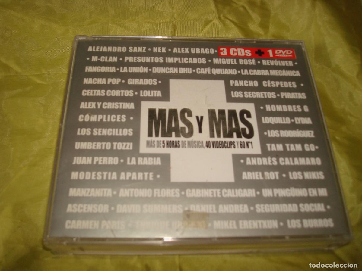 CDs de m&uacute;sica: MAS Y MAS.. MAS DE 5 HORAS DE MUSICA Y 40 VIDEOCLIPS. 3 CD&acute;S + DVD