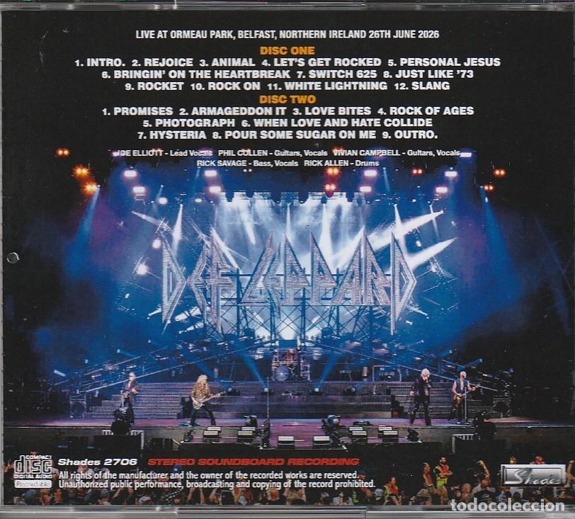 CDs de m&uacute;sica: 2 CDs - DEF LEPPARD - Live Belsonic 2026 - Foto 2