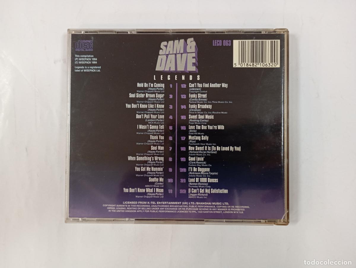 CDs de m&uacute;sica: SAM & DAVE. LEGENDS. CD. TDKV147 - Foto 2