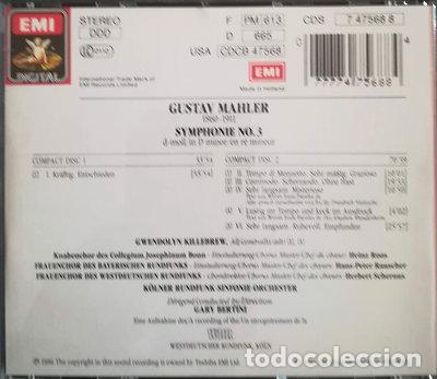 CDs de m&uacute;sica: Mahler: Symphony No. 3- 0077774756884