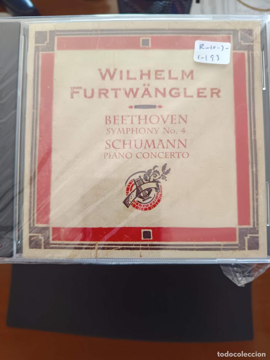 CDs de m&uacute;sica: WILHELM FURTW&Auml;NGLER: BEETHOVEN: SYMPHONY N&ordm; 4 / SCHUMANN: PIANO CONCERTO. LIVE RECORDING: BERLI