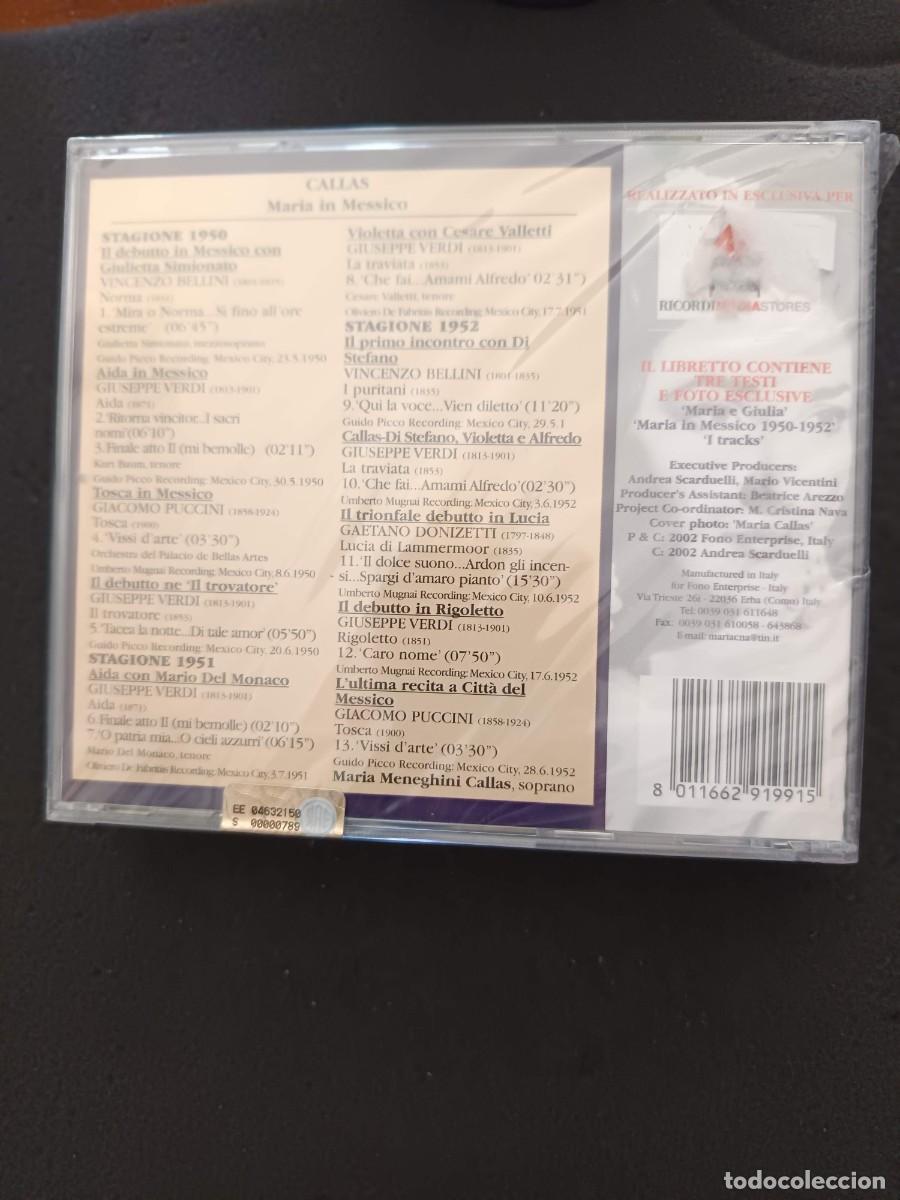 CDs de m&uacute;sica: CALLAS. MARIA EN M&Eacute;XICO - Foto 2