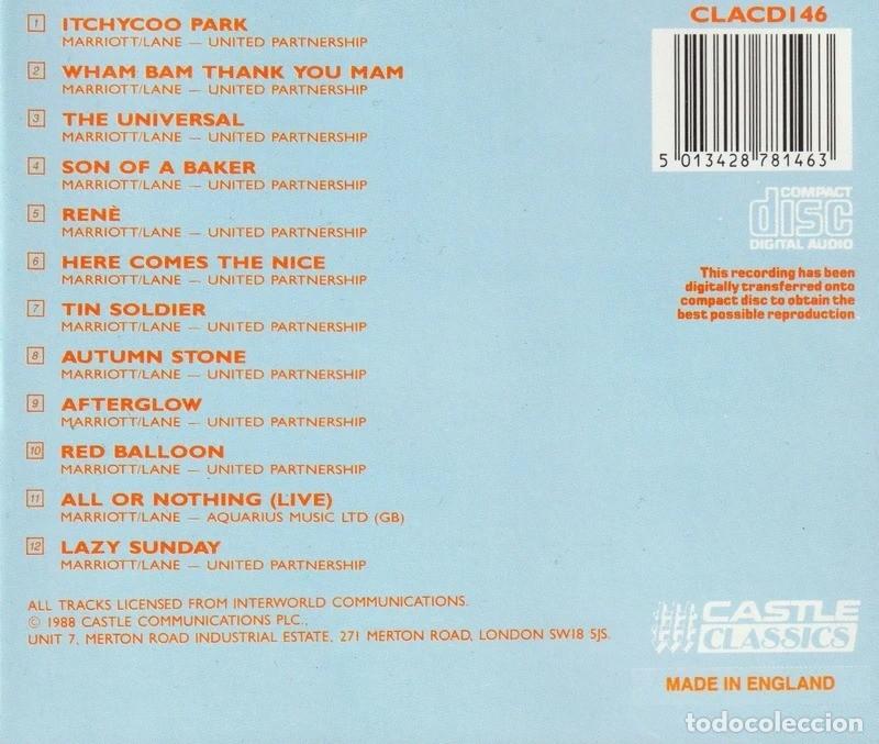CDs de m&uacute;sica: SMALL FACES. GREATEST HITS. RECOPILATORIO. CD. - Foto 2