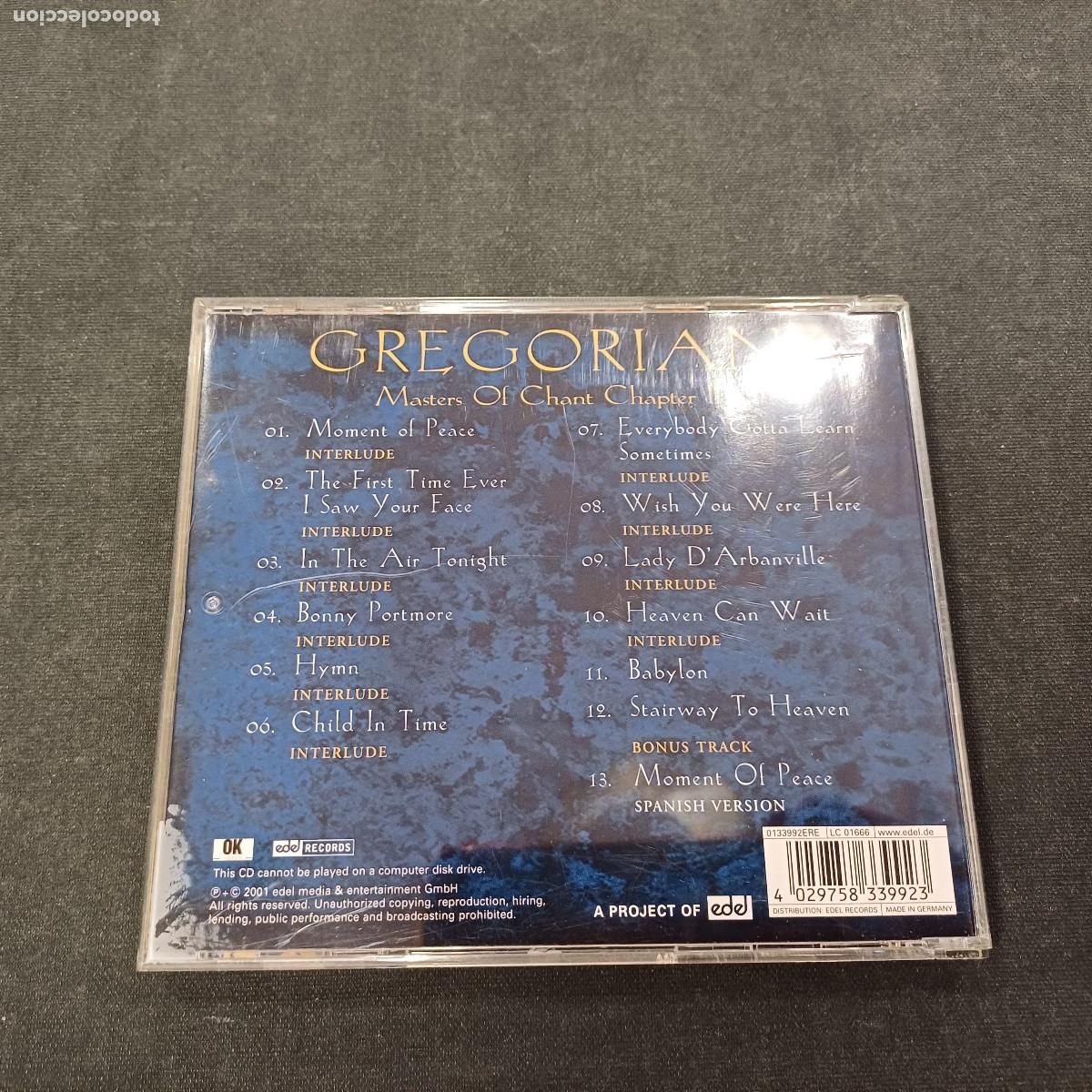 CDs de m&uacute;sica: GREGORIAN/MASTERS OF CHANT CHAPTER II/CD. - Foto 3