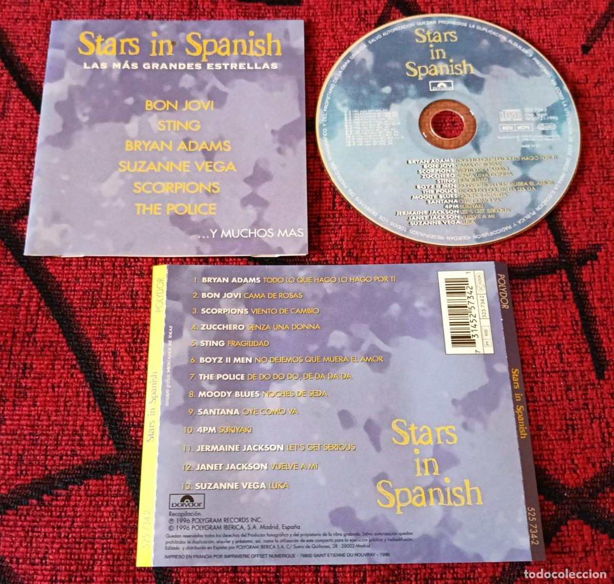 CDs de m&uacute;sica: STARS IN SPANISH 1996 CD SCORPIONS Janet Jackson MOODY BLUES Bryan Adams STING