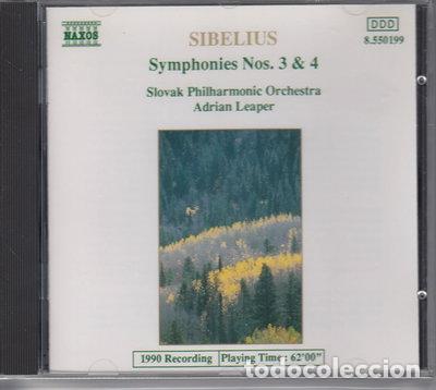 CDs de m&uacute;sica: Sibelius: Symphonies 3 & 4- 4891030501997