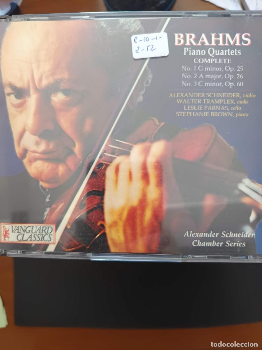 CDs de m&uacute;sica: 2 CD. BRAHMS: PIANO QUARTETS (COMPLETE). VIOLIN: ALEXANDER SCHNEIDER. VIOLA: WALTER TRAMPLER