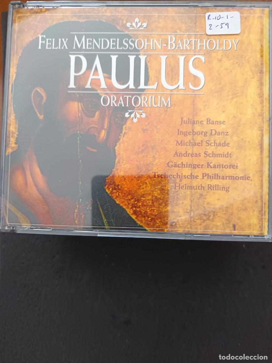 CDs de m&uacute;sica: 2 CD. FELIX MENDELSSOHN-BARTHOLDY: PAULUS. ORATORIUM. DIR: HELMUTH RILLING. INT&Eacute;RP: JULIANE BANSE,