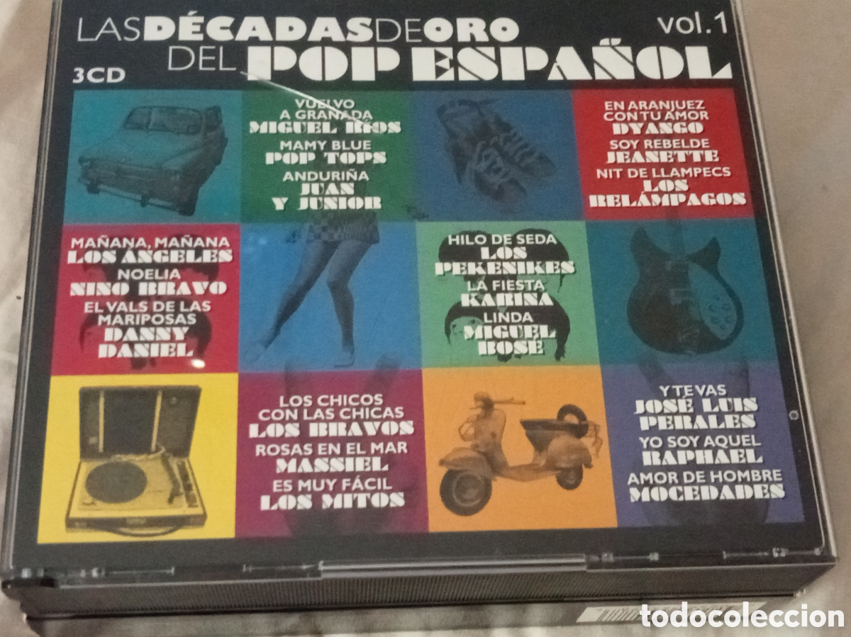 CDs de m&uacute;sica: Las d&eacute;cadas de oro del pop espa&ntilde;ol triple CD