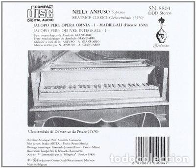 CDs de m&uacute;sica: Jacopo Peri: Opera Omnia I - Madrigali- 8010873000047