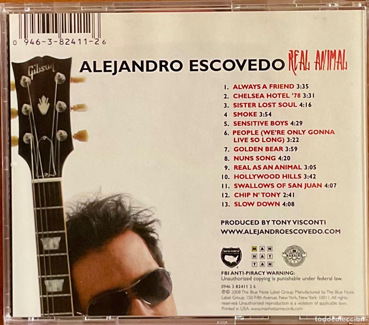 CDs de m&uacute;sica: ALEJANDRO ESCOVEDO - REAL ANIMAL - Foto 2