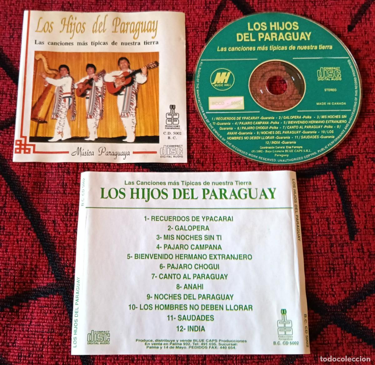 CDs de m&uacute;sica: LOS HIJOS DEL PARAGUAY ** Las Canciones Mas T&iacute;picas De Nuestra Tierra ** 1992 CD CANADA