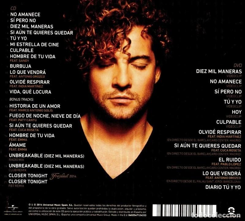 CDs de m&uacute;sica: [CD+DVD]. DAVID BISBAL. TU Y YO. CD. DIGIPACK. - Foto 4