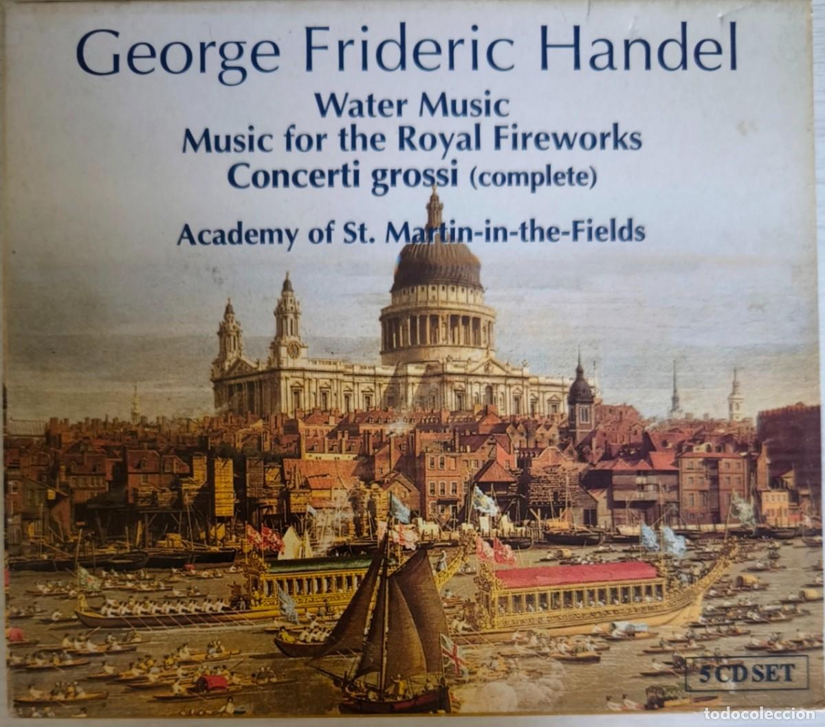 CDs de m&uacute;sica: Handel: Water Music / Music For The Royal Fireworks / Concerti Grossi (complete) (5xCD BOX)