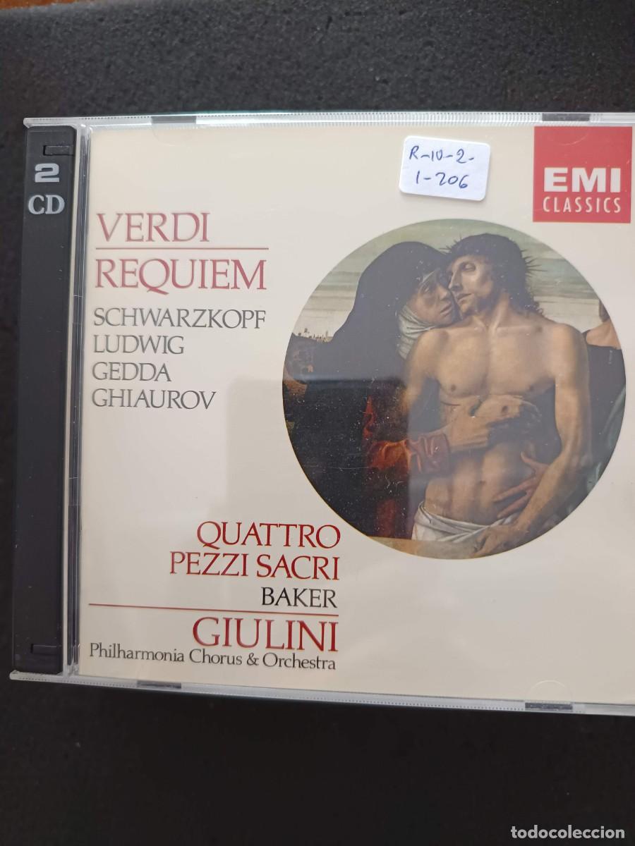 CDs de m&uacute;sica: 2 CD. VERDI: REQUIEM / QUATTRO PEZZI SACRI. DIR: GIULINI. INT&Eacute;RP: SCHWARZKOPF, LUDWIG, GEDDA, GHIAU