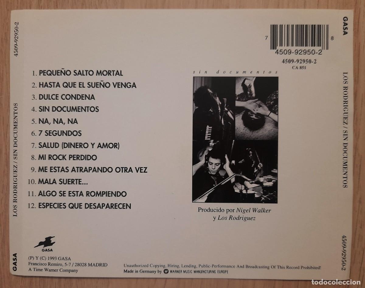 CDs de m&uacute;sica: Los Rodriguez - Sin Documentos - CD - Foto 2