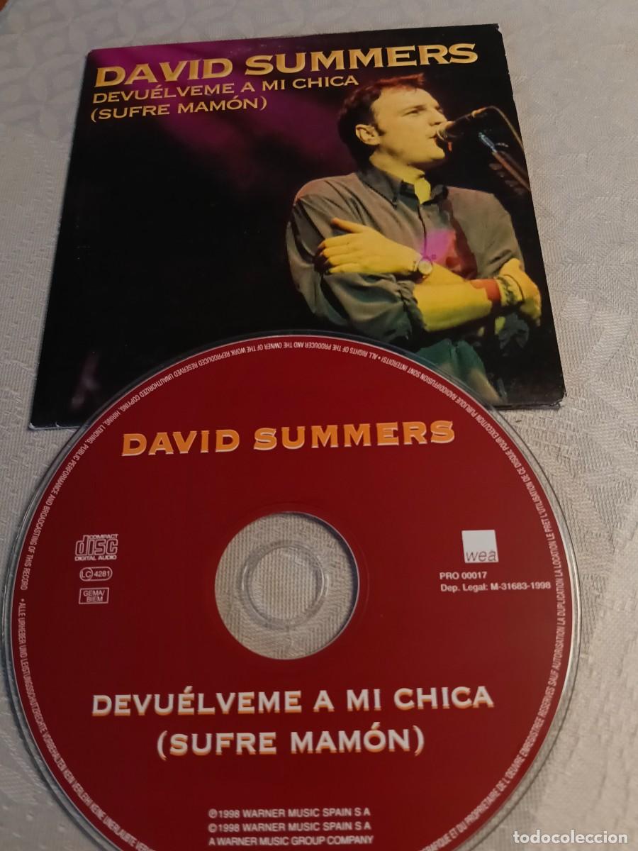 CDs de m&uacute;sica: RAR PROMO SINGLE CD. DAVID SUMMERS. HOMBRES G. DEVU&Eacute;LVEME A MI CHICA. ED. CART&Oacute;N
